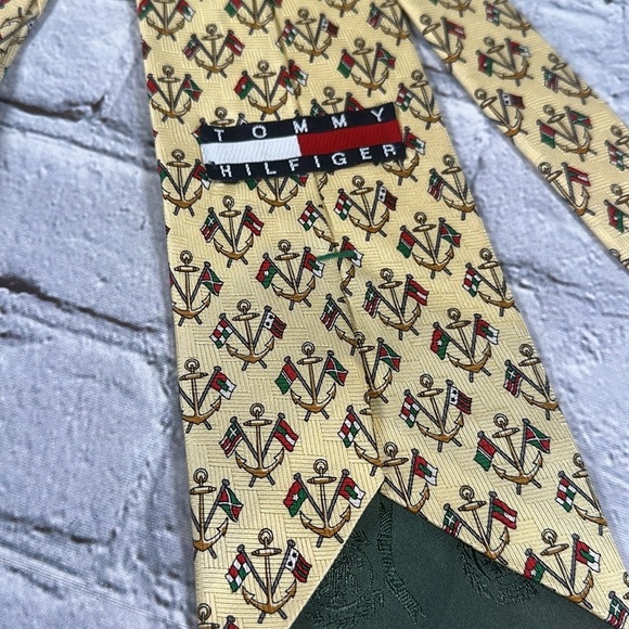 Tommy Hilfiger Other - Vintage 90s Y2K Tommy Hilfiger Silk Necktie Flags Nautical Anchor